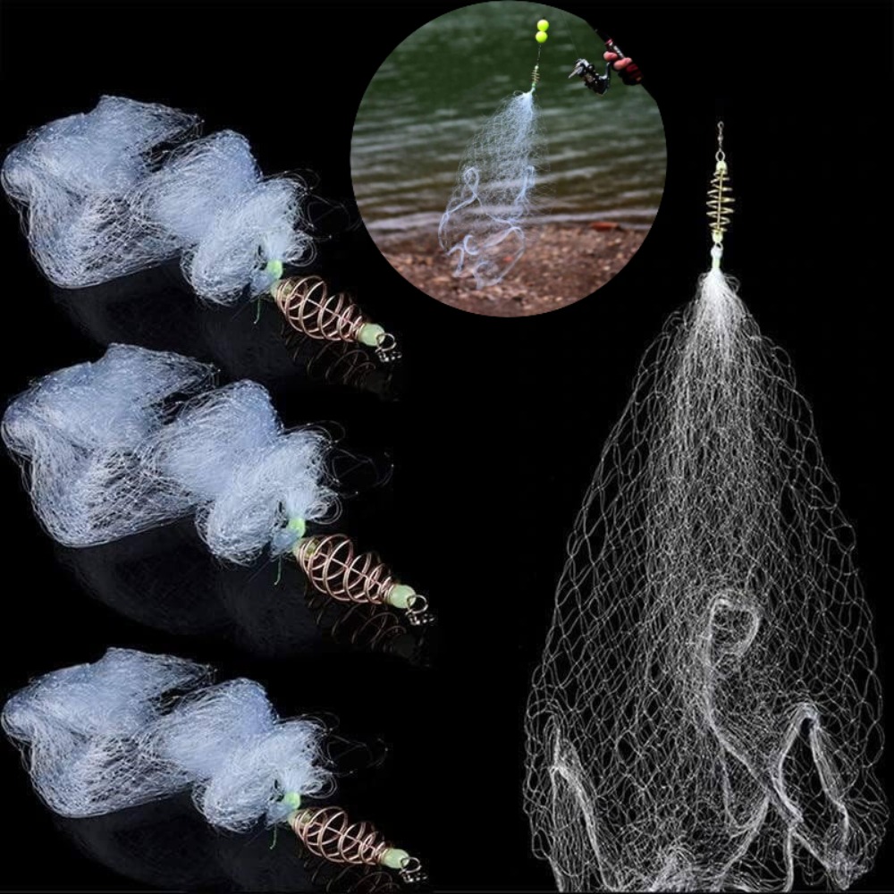 Aquarium Fish Trap - 3pcs Fishing Net Trap Mesh Luminous