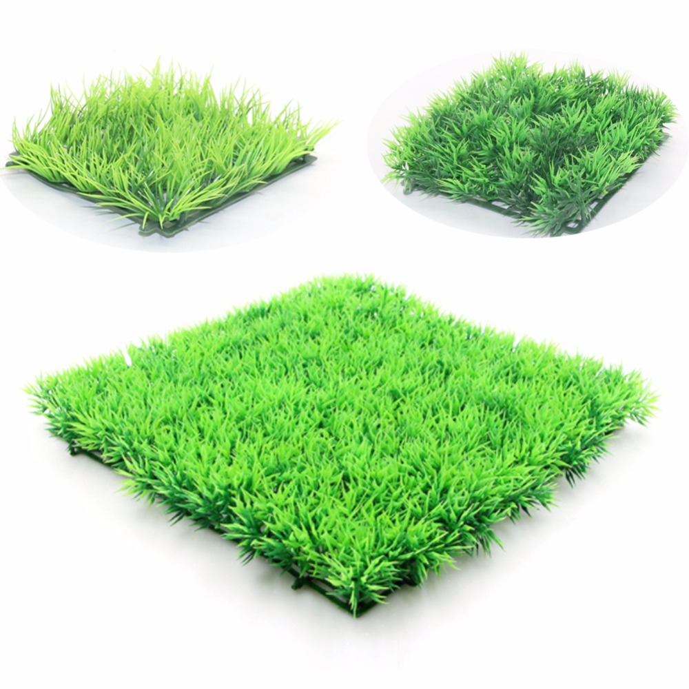 Artificial Green Grass Plant L - Aquarium Fish Green recension och pris