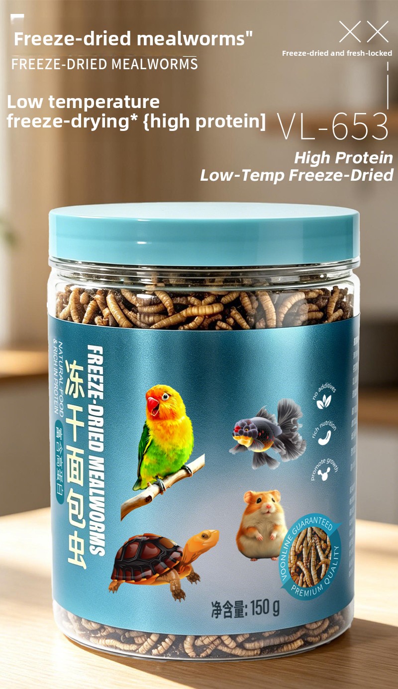 VOONLINE Freeze Dried Mealworm - Aquarium Fish Food recension och pris