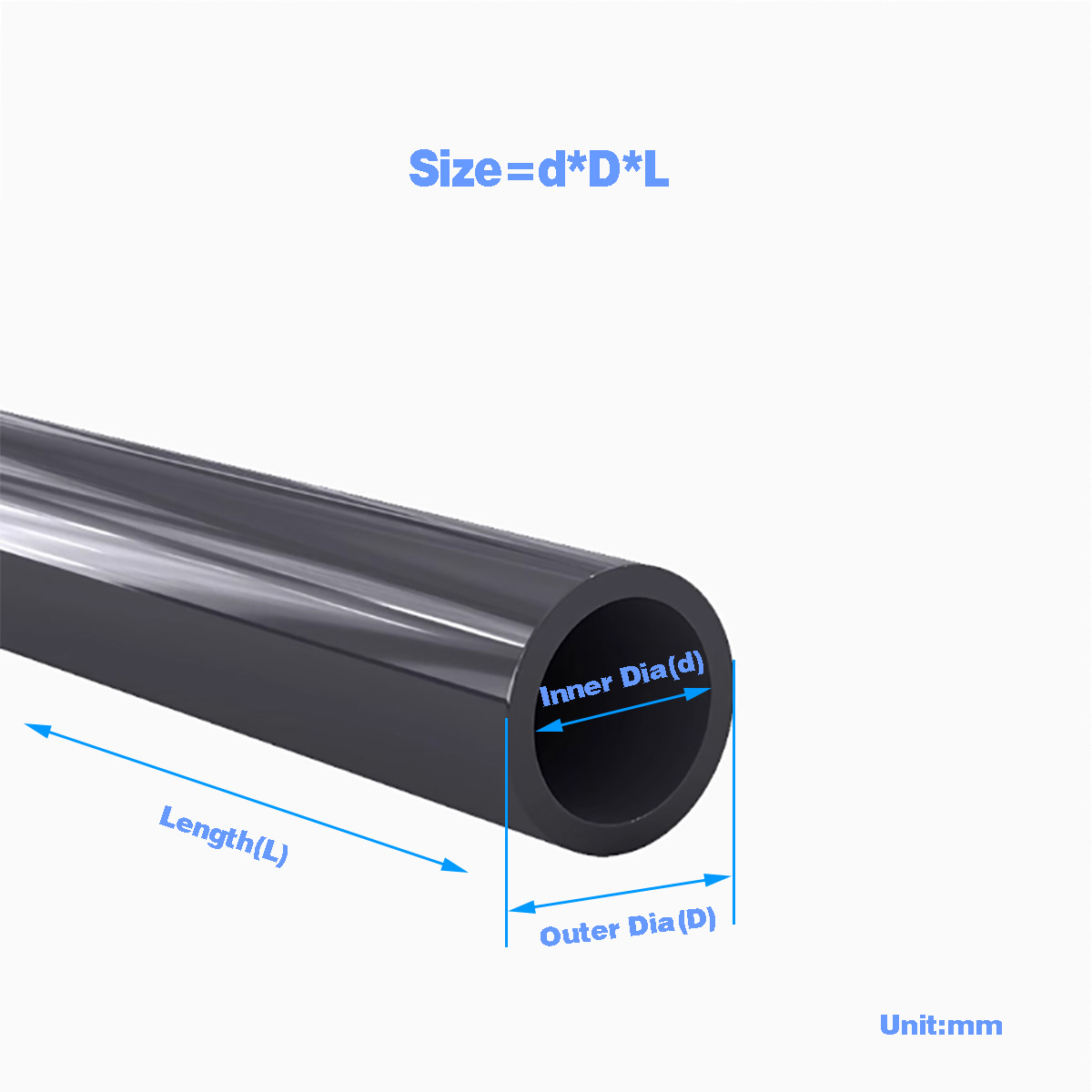 Black PVC Plastic Pipe Hollow  - Aquarium Fish Accessories recension och pris