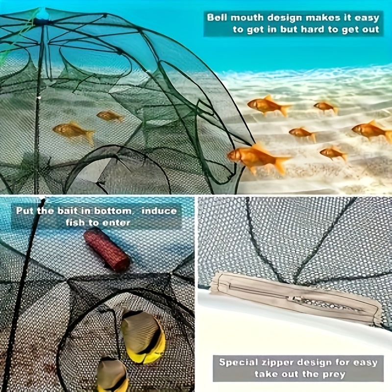 Folded Portable 6/8/16/20 Hole - Aquarium Fish Trap recension och pris