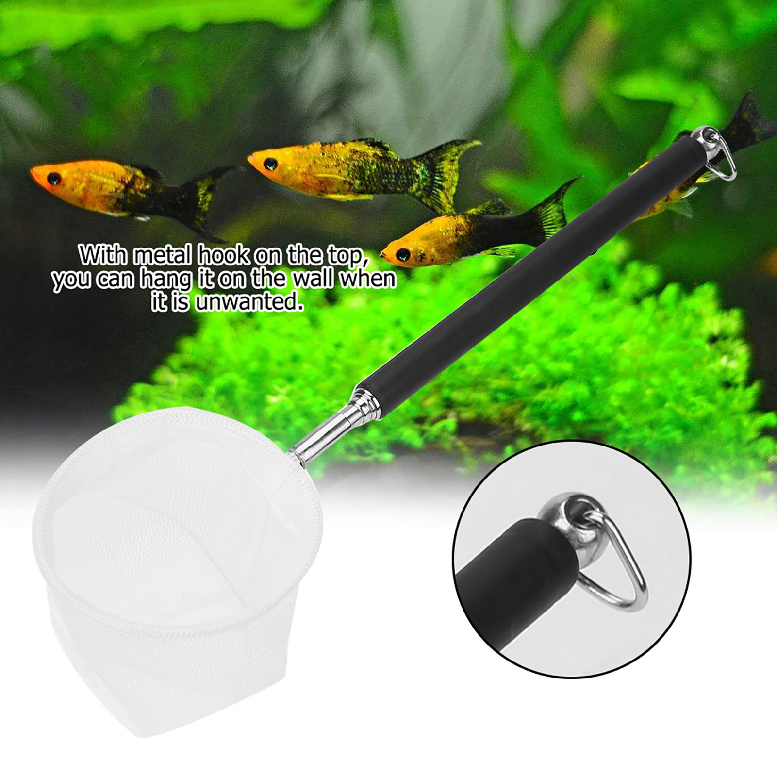 Adjustable Aquarium Fishing Ne - Fish Net Handle recension och pris