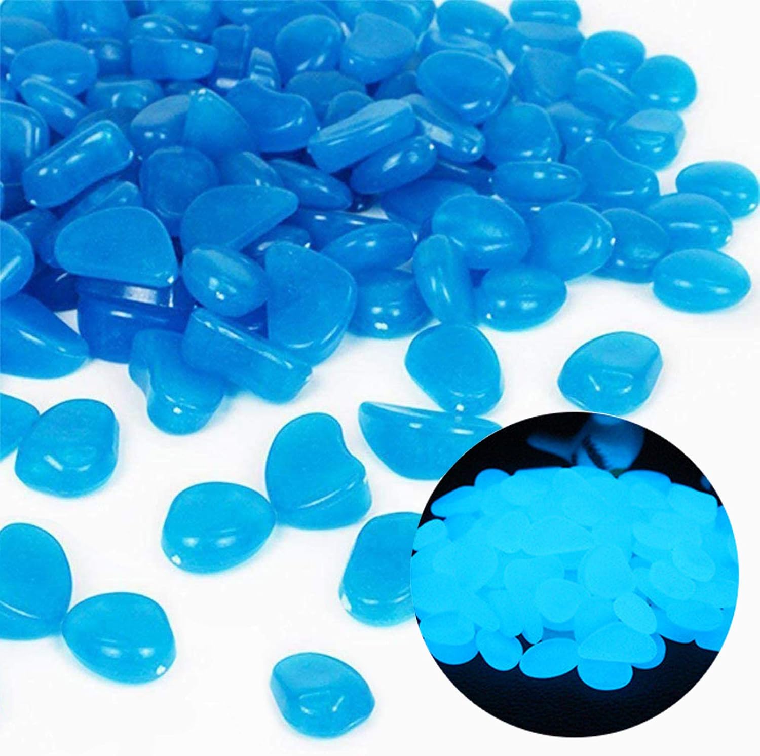 Fish Tank Rocks Glow Blue Pebb - Aquarium Fish Breeding recension och pris