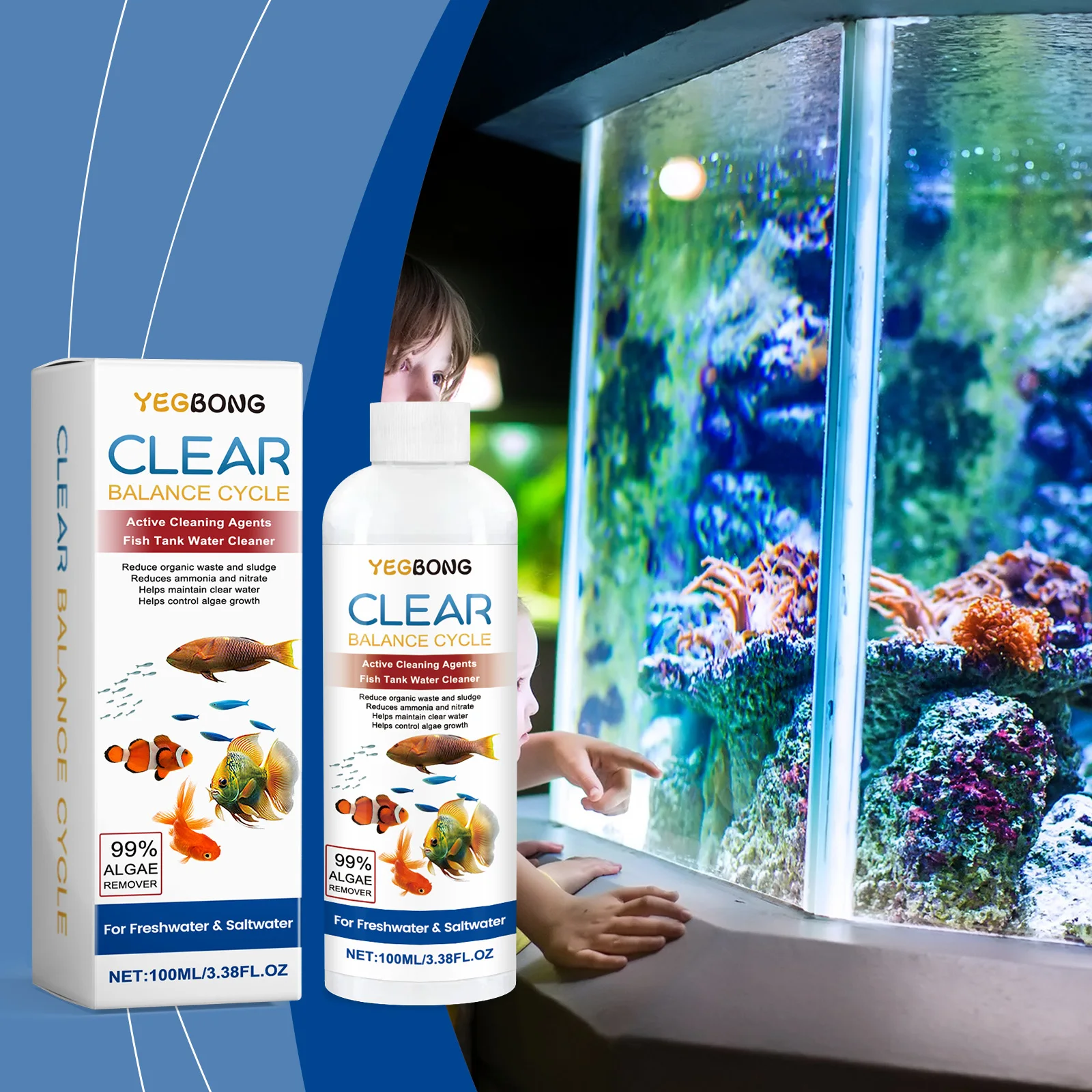 Algae Remover for Fish Tanks,  - Aquarium Fish Green recension och pris