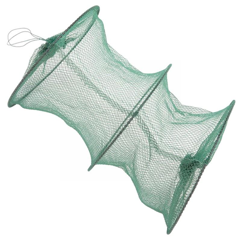 Folding Round Nylon Mesh Metal - Aquarium Fish Trap recension och pris