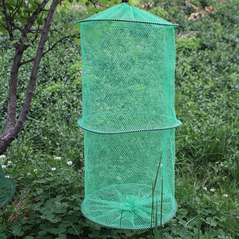 Folding Round Nylon Mesh Metal - Aquarium Fish Trap recension och pris
