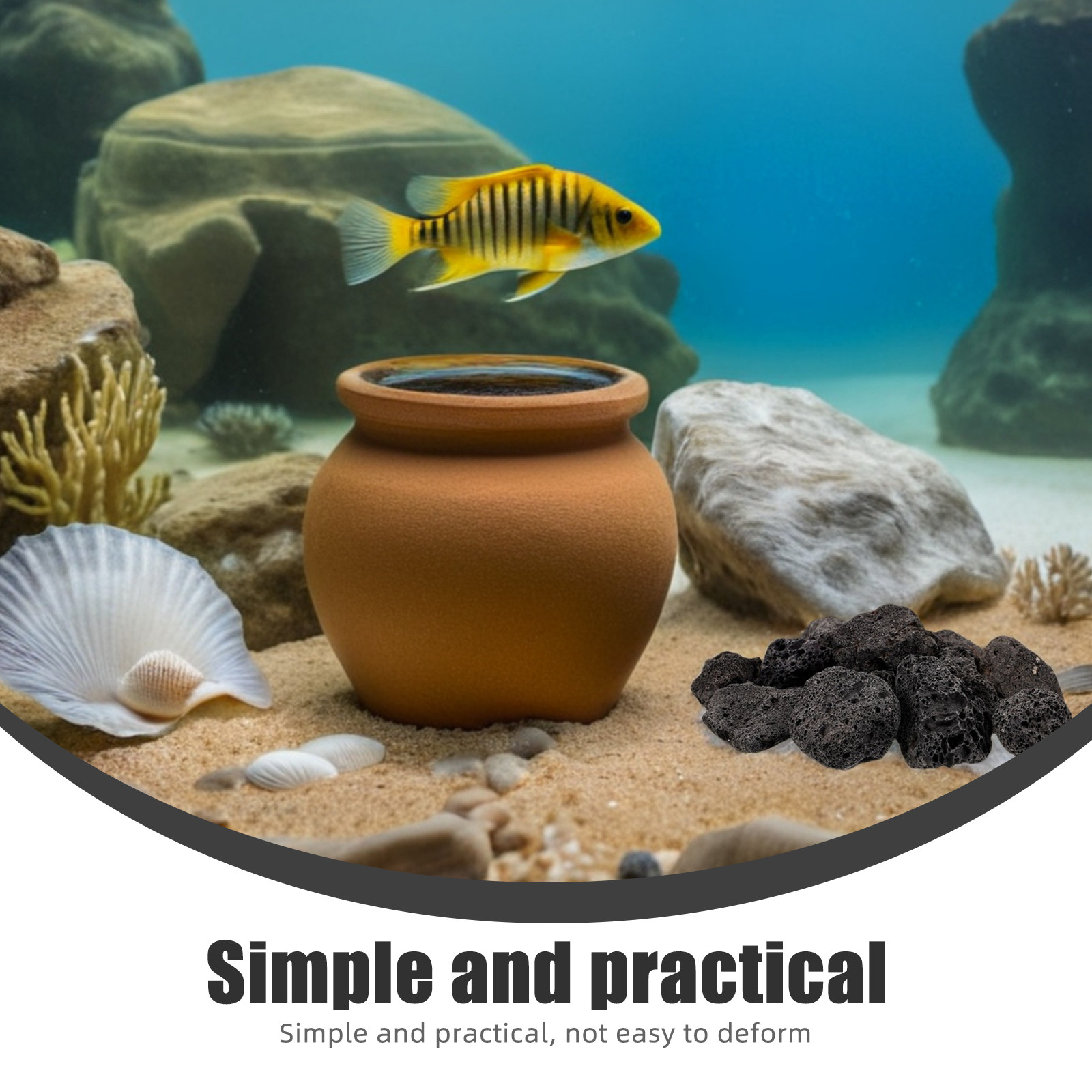 1Pack Natural Volcanic Stones  - Aquarium Fish Accessories recension och pris